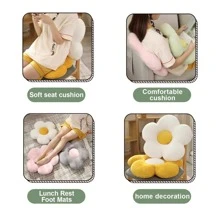 1 chiếc gối đệm hình hoa, gối mềm mại hình cánh hoa dễ thương dùng để trang trí ghế sofa tại nhà, trang trí hàng ngày - Màu tím - Xem 6