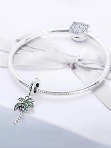 ESBERRY 1入組夏季酪梨創意 DIY 吊墜女手鍊和手鐲 s925 純銀精美珠寶製作 - 銀色 - 查看 3