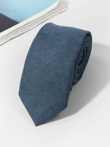 Men Solid Tie - Dusty Blue - View 3