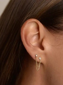 rakol 1 对迷人方晶锆石链饰吊坠耳环，适合女士派对，精美情人节礼物