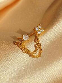 rakol 1 对迷人方晶锆石链饰吊坠耳环，适合女士派对，精美情人节礼物