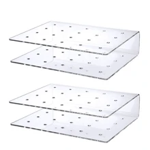 Transparent (2 pieces) DIY transparent 20 hole rectangular cake rack Candy rack lollipop display rack - Clear - View 3