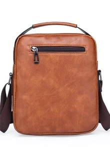 多功能斜挎包男士單肩包復古商務男士休閒包，送給父親禮物斜挎包高中生大學生新生