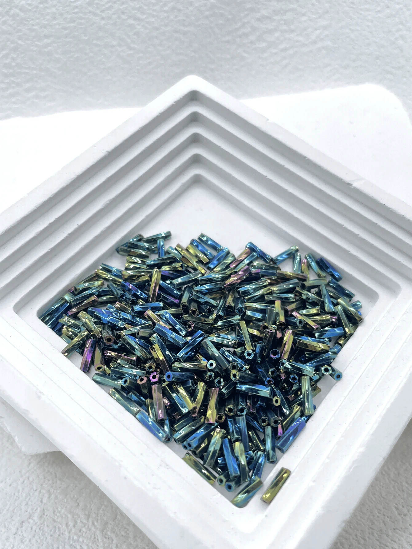 1入組扭結幾何玻璃釘珠DIY首飾配件 - 彩色 - 查看 1