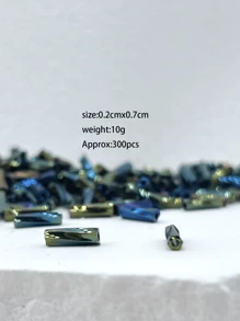 1入組扭結幾何玻璃釘珠DIY首飾配件 - 彩色 - 查看 4