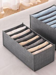 1pc Plain Clothes Storage Box For Home, Stuff Bag - Grey - View 4