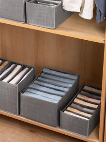 1pc Plain Clothes Storage Box For Home, Stuff Bag - Grey - View 7