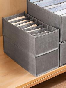 1pc Plain Clothes Storage Box For Home, Stuff Bag - Grey - View 3