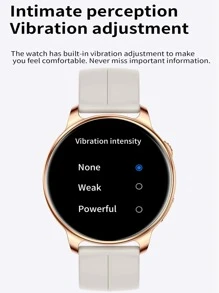 Đồng hồ thông minh tròn theo dõi nhịp tim 1pc & dây đeo đồng hồ 1pc - Màu be - Xem 6