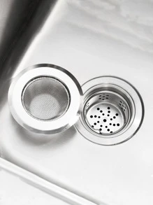 1入組不銹鋼地漏，廚房用簡易水槽防堵塞過濾器 - 銀色 - 查看 1