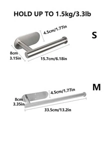1 thanh treo khăn bằng thép không gỉ - Bạc - Xem 6
