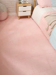 12pcs Solid Color Rug, Modern EVA Anti-slip Bedroom Rug For Home - Pink - View 2