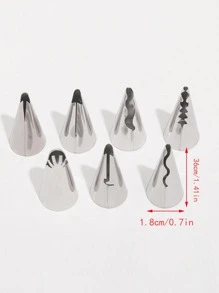 7pcs Stainless Steel Piping Nozzle - Silver - View 4