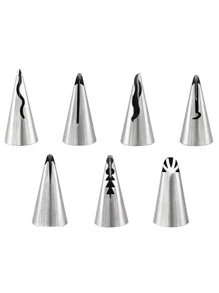 7pcs Stainless Steel Piping Nozzle - Silver - View 3
