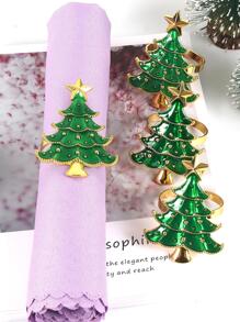 2 piezas Anillo de servilleta con diseño de árbol - Multicolor - Ver 4