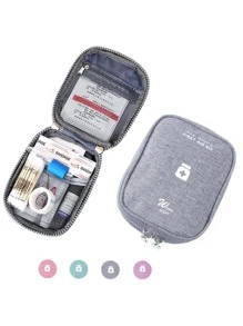 1pc Portable Medical Bag, First Aid Kit For Outdoor Activities, Medicine Storage Bag For Home - Grey - View 1