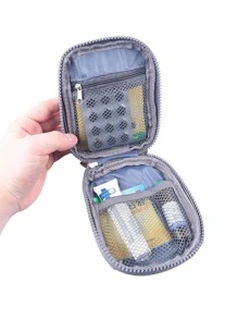1pc Portable Medical Bag, First Aid Kit For Outdoor Activities, Medicine Storage Bag For Home - Grey - View 3