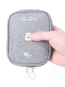 1pc Portable Medical Bag, First Aid Kit For Outdoor Activities, Medicine Storage Bag For Home - Grey - View 6