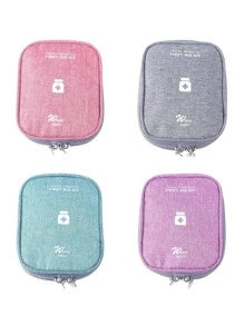 1pc Portable Medical Bag, First Aid Kit For Outdoor Activities, Medicine Storage Bag For Home - Grey - View 7