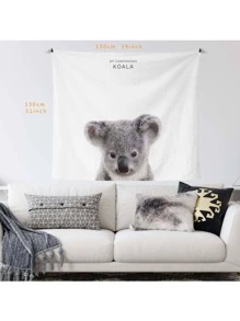 1 tấm thảm in Koala - Đen và trắng - Xem 3