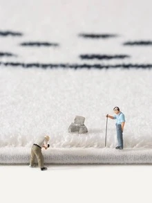 1 pieza Alfombra con estampado de dibujos animados - Blanco y Negro - Ver 6