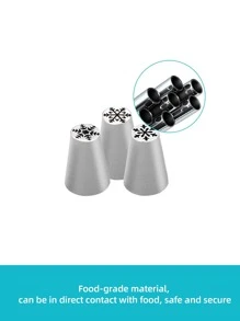 3入組不銹鋼裱花嘴 - 銀色 - 查看 4