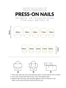 24 Peças Adesivos de Unhas Curtas Ovais em Branco Leitoso Ombré, Unhas Postiças Estilo Japonês com Pó Espelhado Degradê Rosado, Acompanha 1 Peça de Gel Gelatinoso e 1 Peça de Adesivo de Unhas, Suprimentos de Unhas - Multicolorido - Visão 9