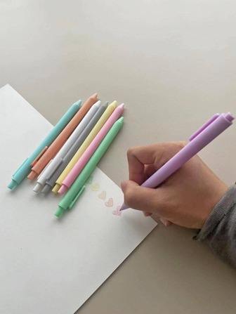 8 sztuk pastelowych kolorowych długopisów żelowych z gumowym wykończeniem, miękkim w dotyku długopisem żelowym do księgowania, scrapbookingu