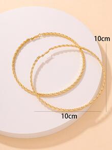 扭結設計圓耳環