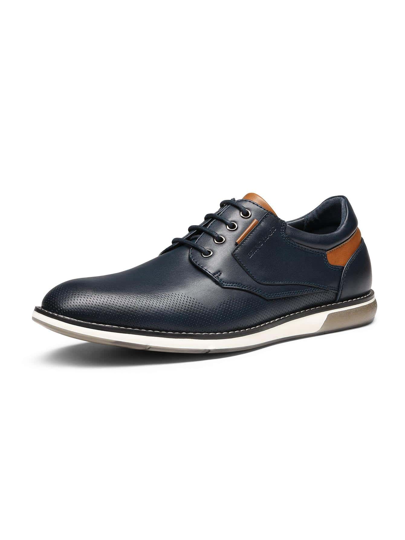 Men\'s Casual Dress Oxfords Business Formal Derby Sneakers Faux Leather Jorge Mens Black Leather Derby Shoes | NYC Jackets main image 2