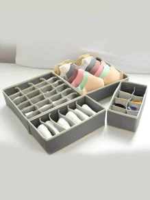 1入組多格內衣收納盒 - 灰色 - 查看 1