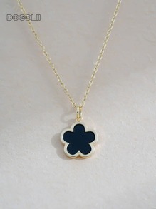 4pcs/set Fashion Black Flower Decor Jewelry Set For Women For Daily Decoration Valentine's Day Gift - Black - View 3