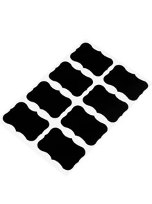 40 pares unicolor muro negro PVC escribible impermeable Botella Pegatina para cocina - Negro - Ver 3