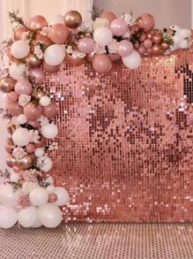 1 件派对装饰窗帘，圣诞节 - 玫瑰金 - 查看 1