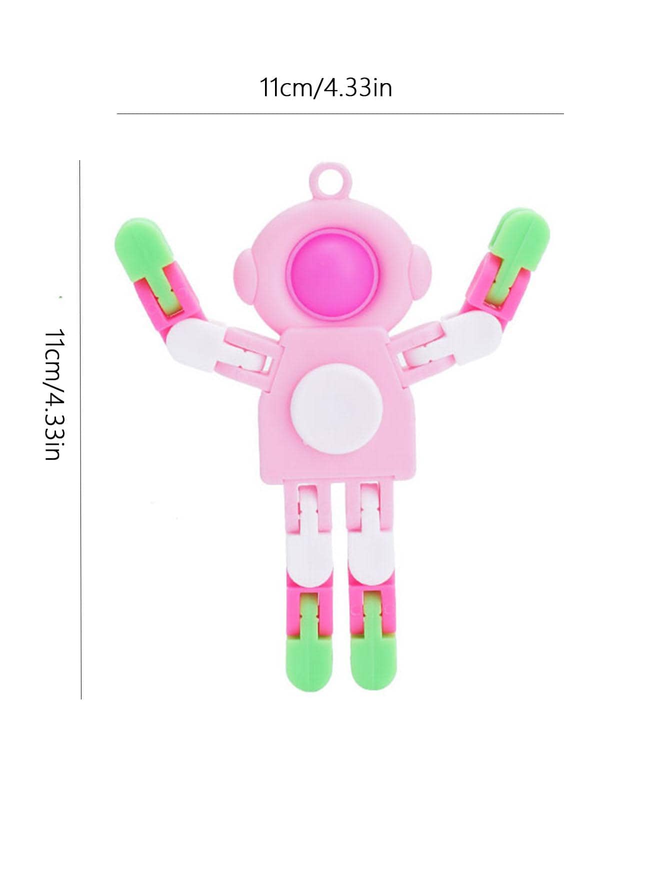 1 pieza Trompo con dibujos animados en forma de robot - Rosa - Ver 1