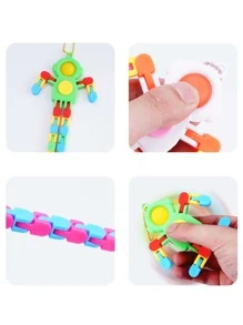 1 pieza Trompo con dibujos animados en forma de robot - Rosa - Ver 3