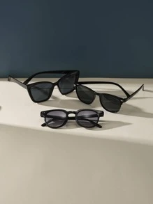 3雙女士鉚釘細節方形框架貓眼時尚太陽眼鏡女士太陽眼鏡適用於戶外運動