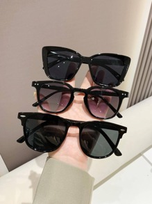 3雙女士鉚釘細節方形框架貓眼時尚太陽眼鏡女士太陽眼鏡適用於戶外運動