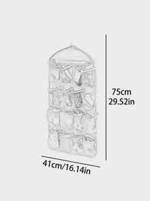 1pc Hanging Storage Bag, Multi Grid Pink Polyester Socks Storage Bag For Household Decorations Decor Festival Decor Room Decor Home Decor Bed Room Decor Dress Pants Shoes Jeans Boots Skirt Bedroom, Organizer, Home Storage, White T Shirt Women, Black Pants Women, Ladies Winter Clothes, Dress,
