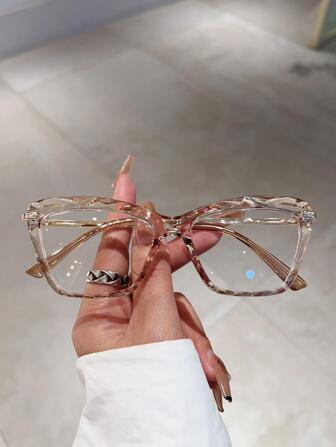 1pair Women Clear Cat Eye Frame Fashionable Eyeglasses For Daily Life Clear Glasses Accessories Glasses Accessories For Women