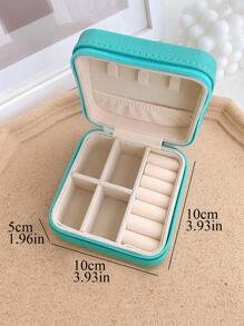 1pc Multi-grid Jewelry Storage Box, Multifunction Pink Ring Box For Home - Pink - View 4