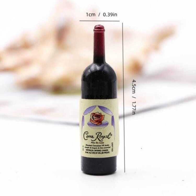 6pcs/set Wine Bottle Shaped Decorative Craft, Modern Bottle Shaped Decorative Object For Home Decoration - Black - View 2