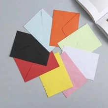 1set 8 Colors Solid Color Western-Style Gummed Paper Envelopes - Multicolor - View 2