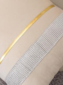 1 Gói Kim Cương Giả Trang Trí Đệm Có, Không Làm Đầy, Polyester Màu Be Sofa Vỏ Gối - Màu be - Xem 5