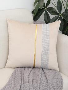 1 Gói Kim Cương Giả Trang Trí Đệm Có, Không Làm Đầy, Polyester Màu Be Sofa Vỏ Gối - Màu be - Xem 6