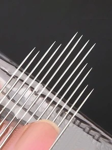 12入組/套合金針，現代雙色縫紉家用無針穿線 - 金色 - 查看 3