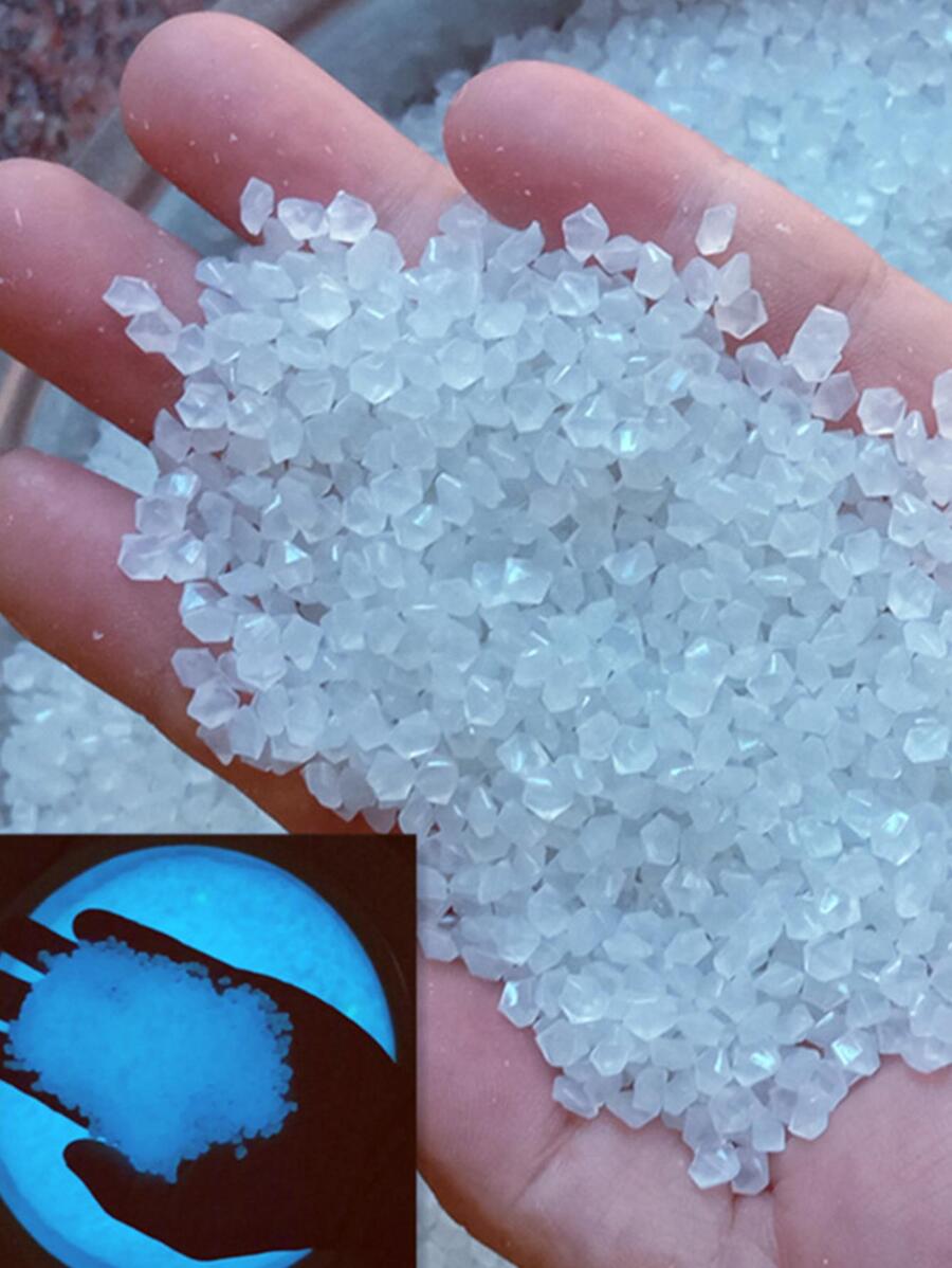 1000 viên sỏi trang trí phát sáng trong bóng tối, sỏi nhỏ màu trắng cho sân, hiên - trắng - Xem 1