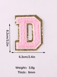 26入組字母設計熨燙貼佈，DIY縫紉貼佈，適用於服裝、包袋、帽子 - 彩色 - 查看 7