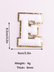 26入組字母設計熨燙貼佈，DIY縫紉貼佈，適用於服裝、包袋、帽子 - 彩色 - 查看 6