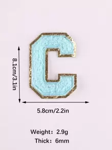 26入組字母設計熨燙貼佈，DIY縫紉貼佈，適用於服裝、包袋、帽子 - 彩色 - 查看 8